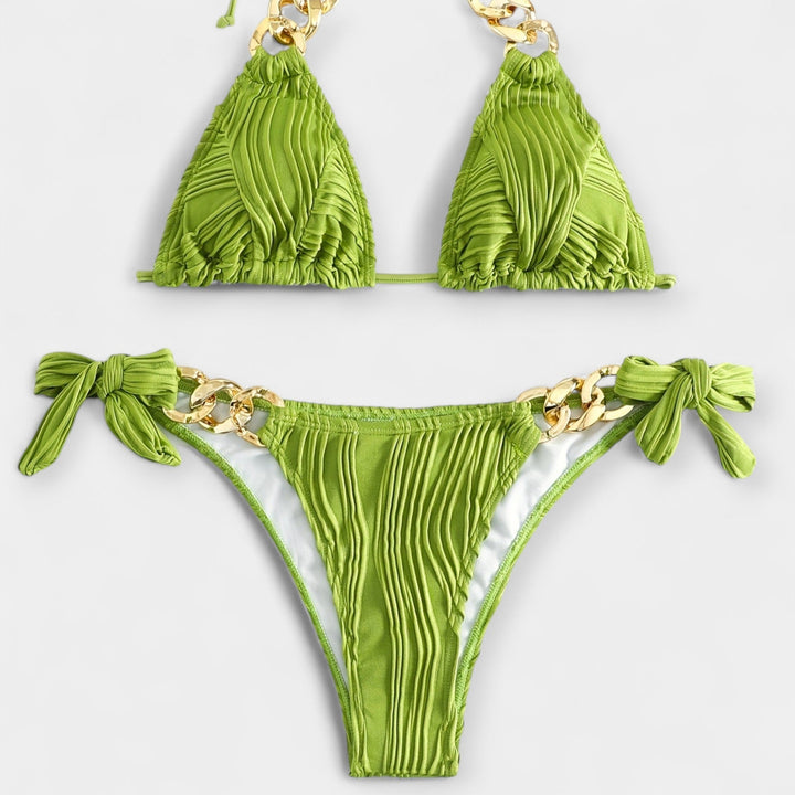 Σετ Μπικίνι με Ρίγες Ruched