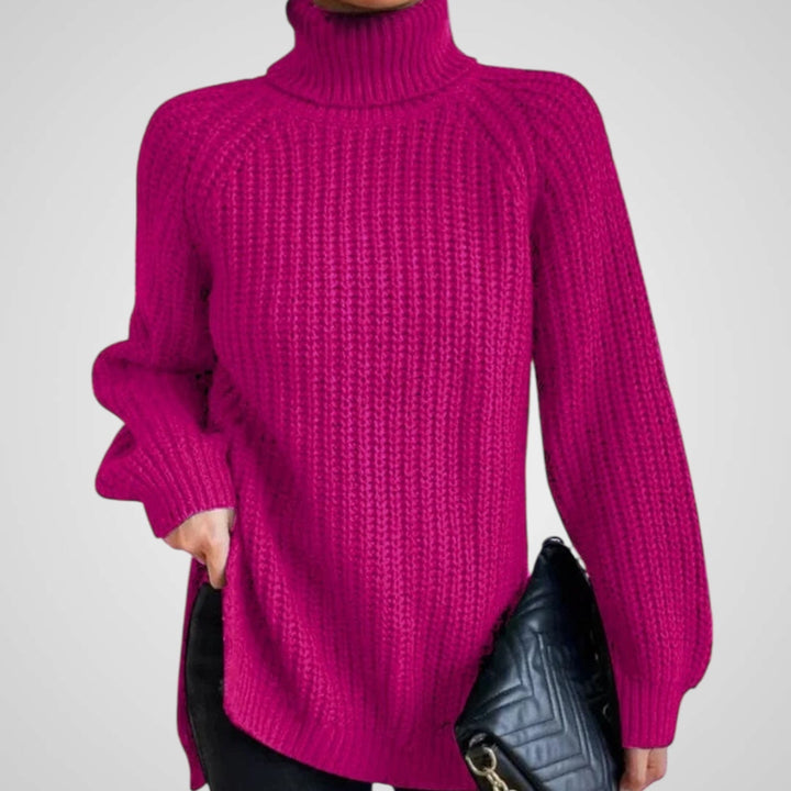 Γυναικεία Ζιβάγκο Ριπ Knit Σχίσιμο Πουλόβερ