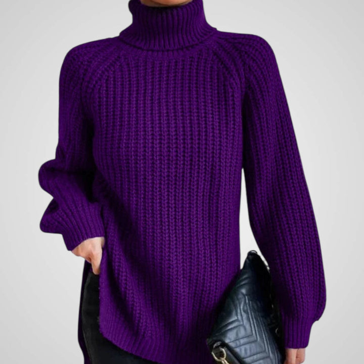 Γυναικεία Ζιβάγκο Ριπ Knit Σχίσιμο Πουλόβερ